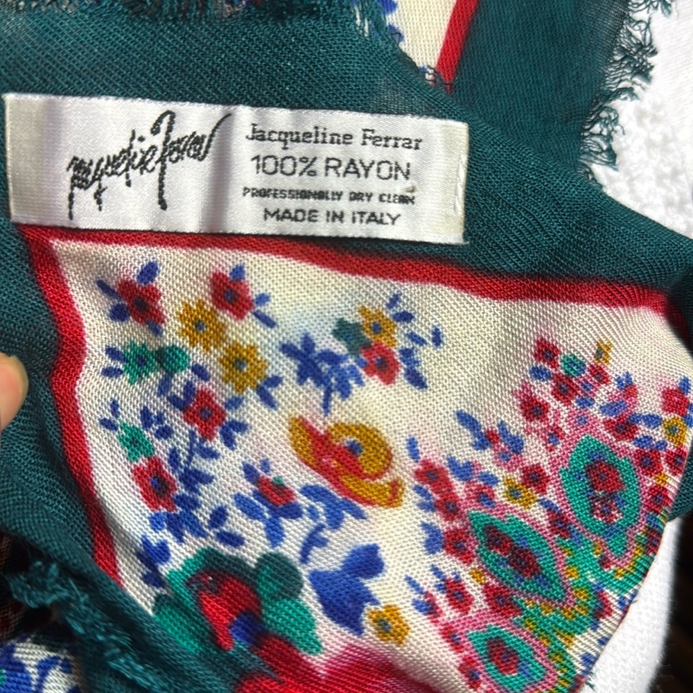 Floral Multicolor Scarf - Picture 2 of 2